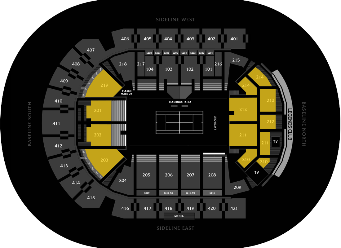 CAT.1-Behind Server, Laver Cup Berlin Mercedes-Benz Arena Centre Court