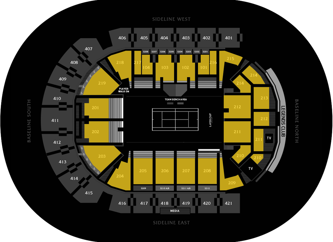 CAT.1-General, Laver Cup San Francisco Chase Center Centre Court