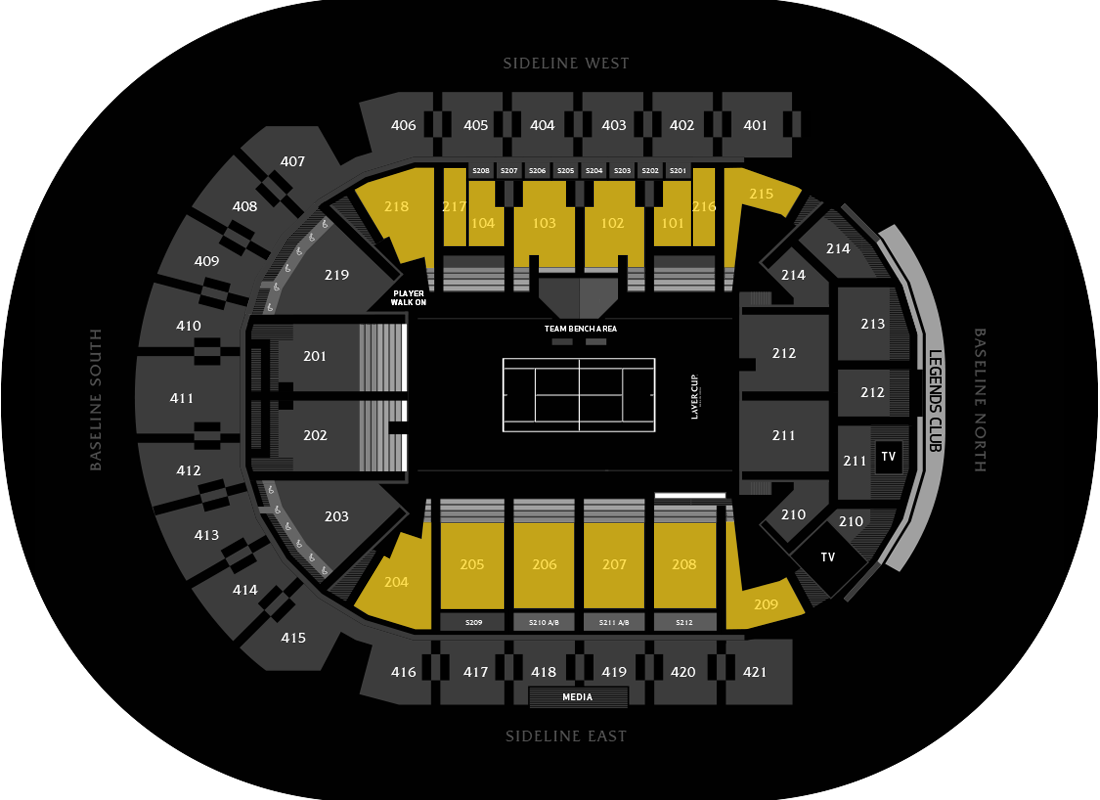 CAT.1-Side, Laver Cup Berlin Mercedes-Benz Arena Centre Court