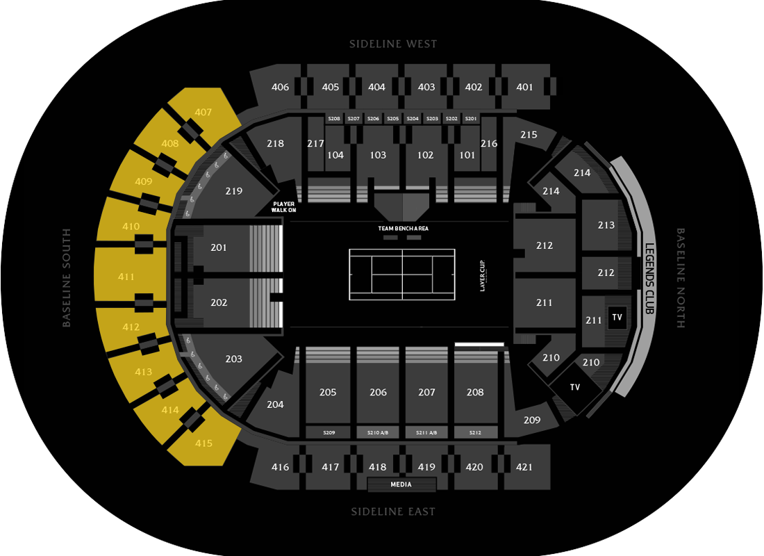 CAT.2-Behind Server, Laver Cup Berlin Mercedes-Benz Arena Centre Court