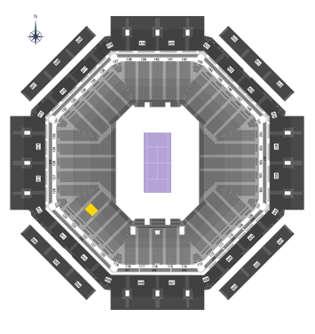 Stadium 1 Box Level-Section 123, Row N-R