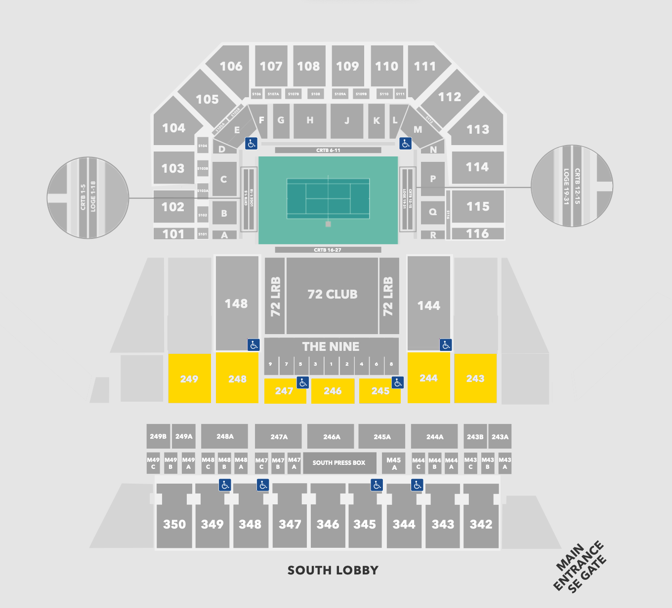 Center Court Level 200-General