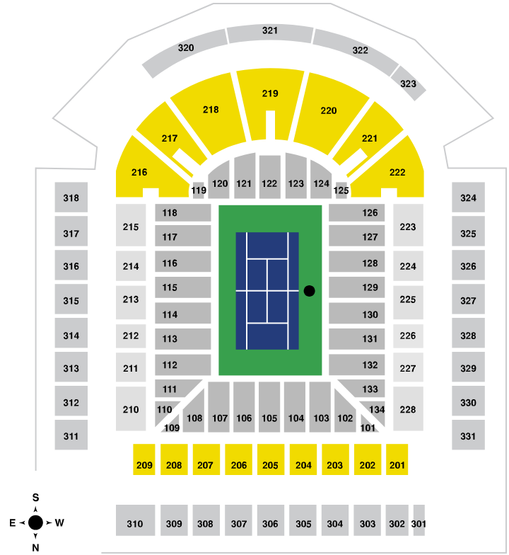 Stade IGA-Court Central Level 200-Behind Server