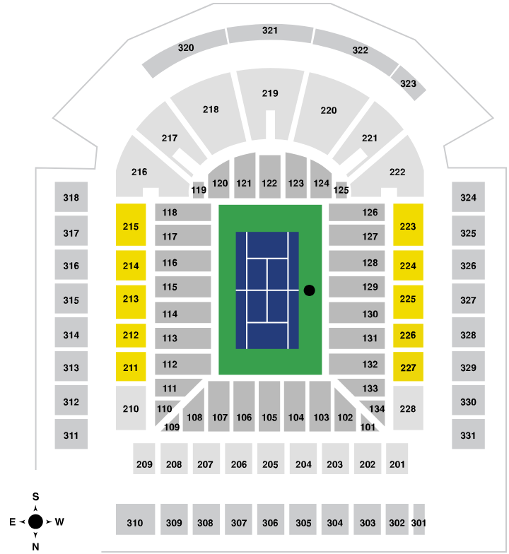 Stade IGA-Court Central Level 200-Side