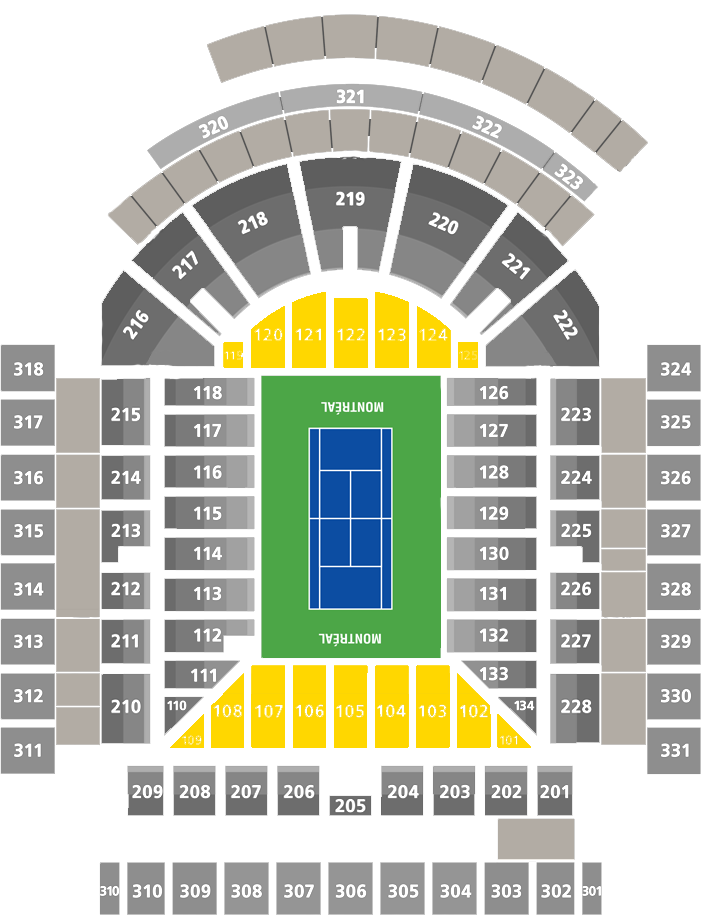 Stade IGA-Center Court Level 100-Behind Server