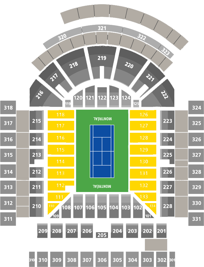 Stade IGA-Center Court Level 100-Side