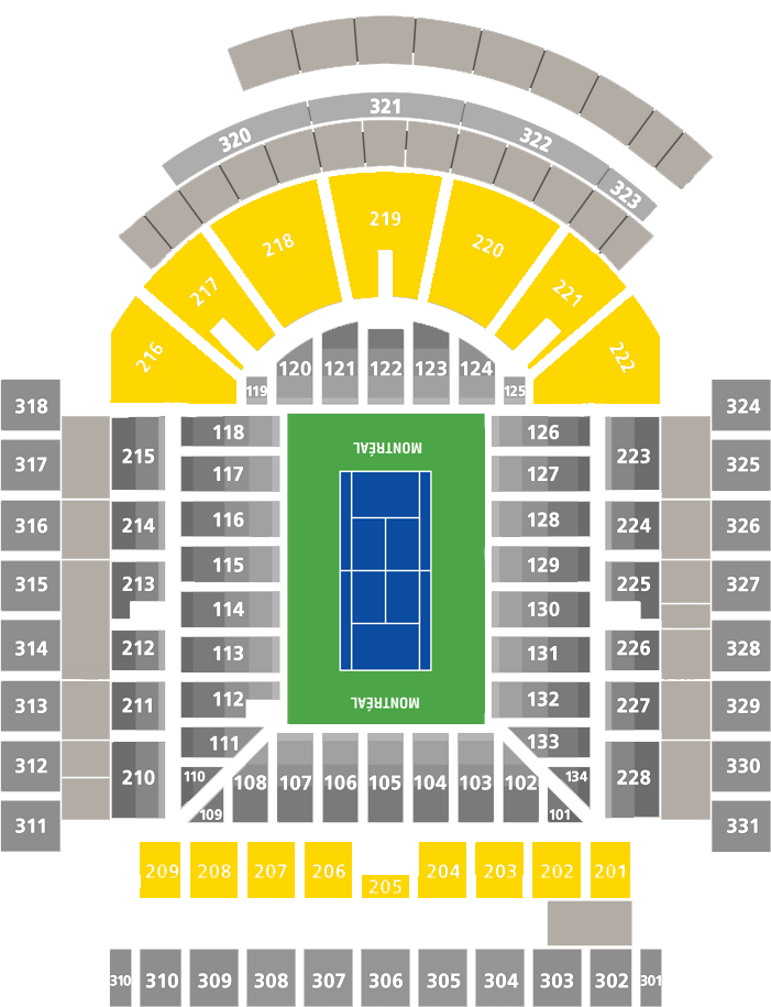 Stade IGA-Court Central Level 200-Behind Server
