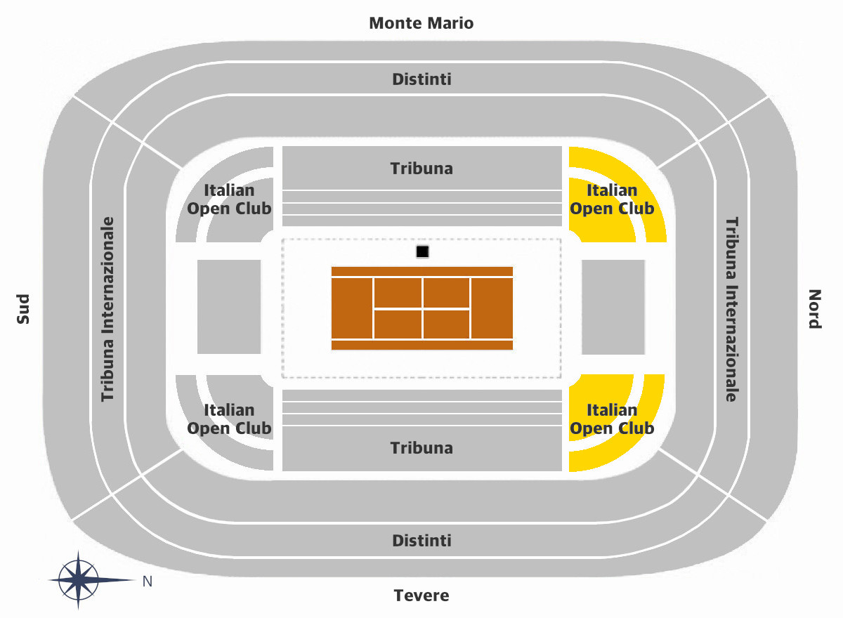 Campo Centrale CAT.1-Tribuna-Italian Open Club-Nord