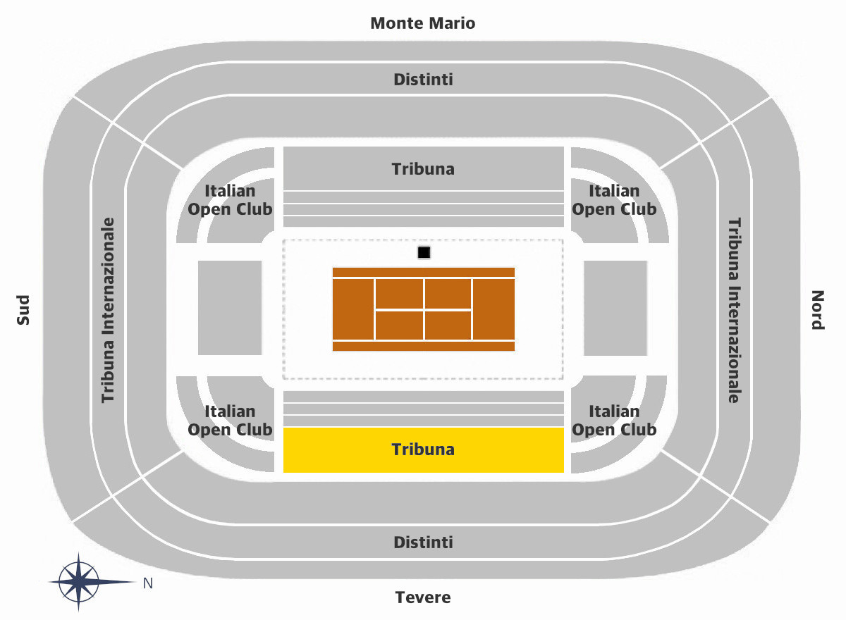 Campo Centrale CAT.1-Tribuna-Tevere, Row 9