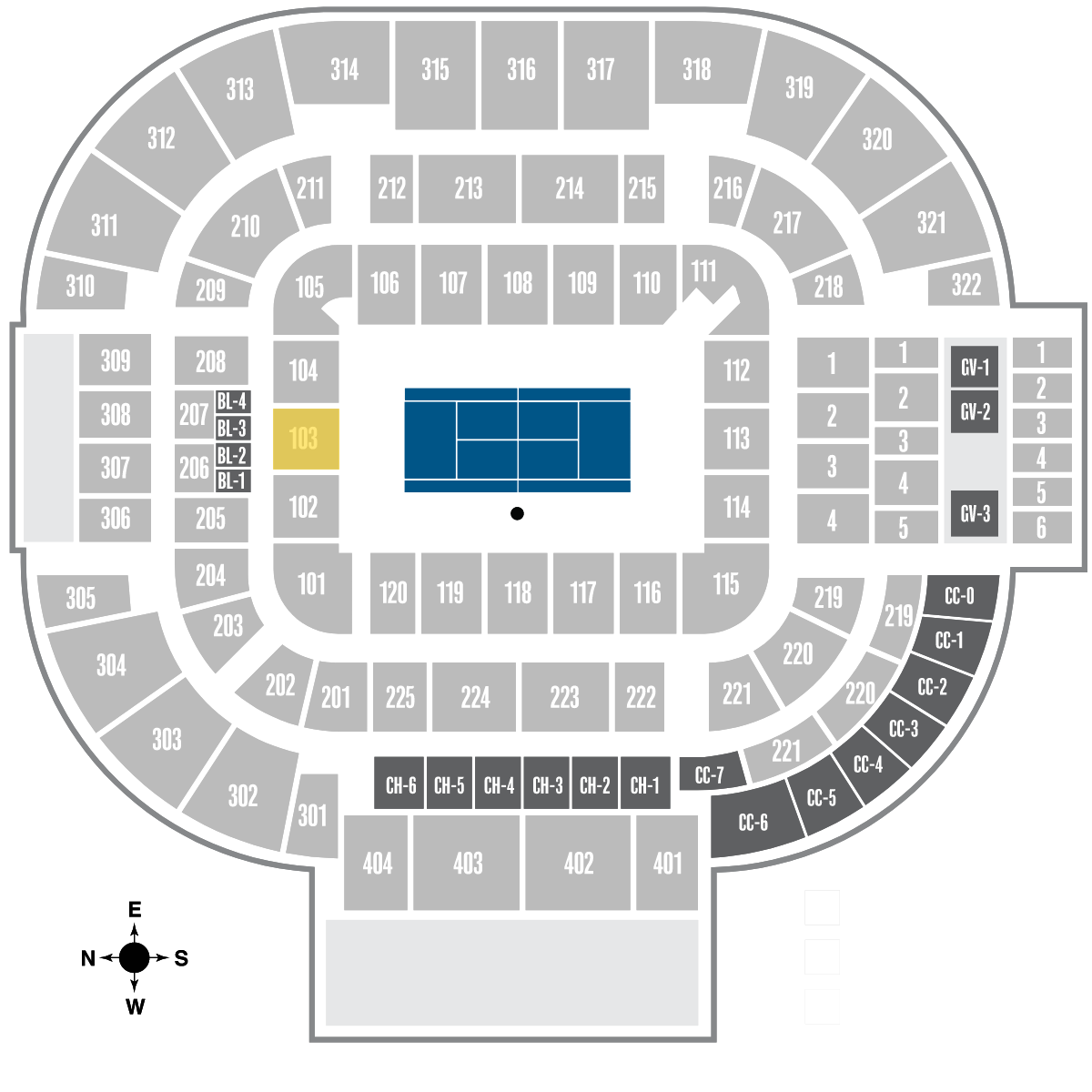 Center Court CAT.1-Section 103