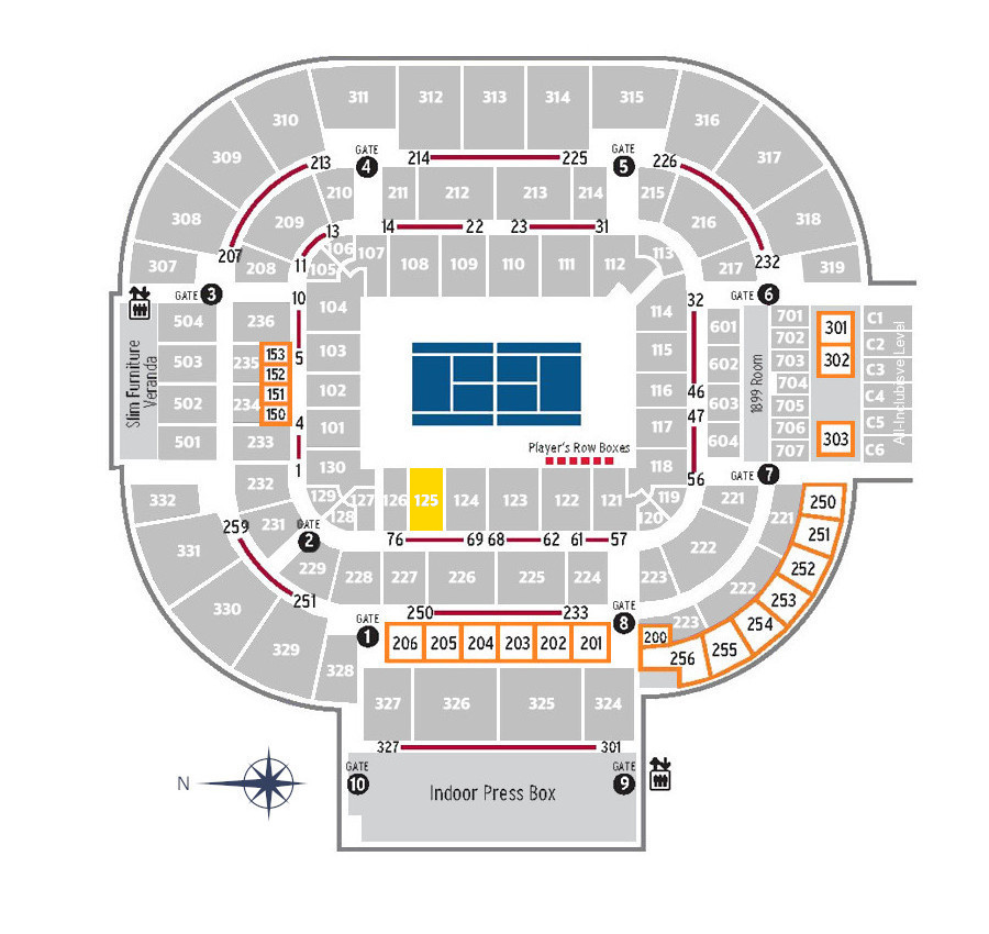 Center Court CAT.1-Section 125