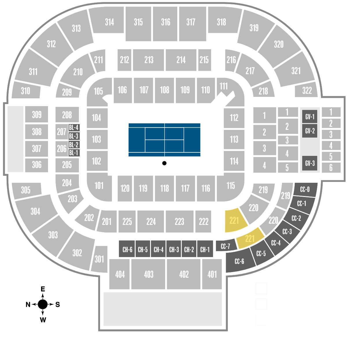 Center Court CAT.2-Section 221