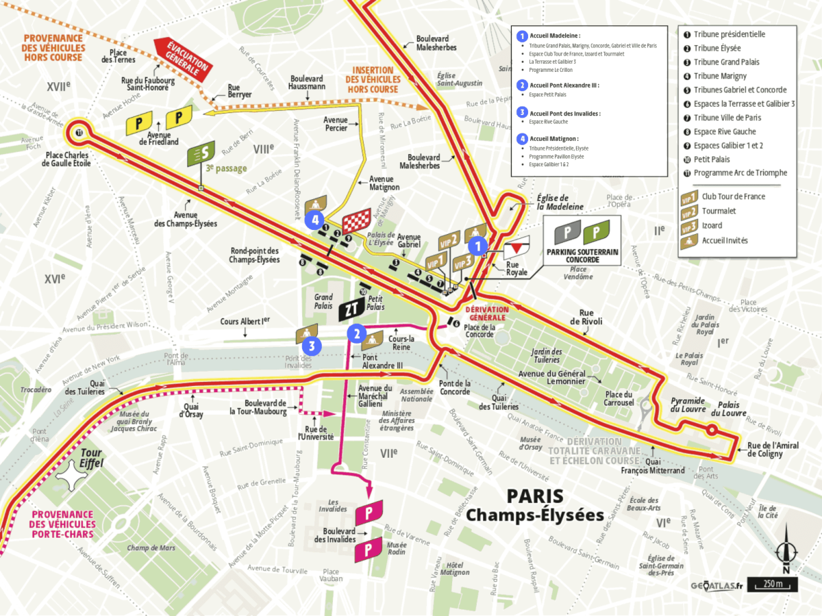Stage 21 VIP Paris Tribune Élysée Grandstand Programme