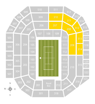 Wimbledon-CENTRE-Section 207-209,310-314