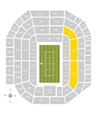 Wimbledon-CENTRE-Section 208,209,210