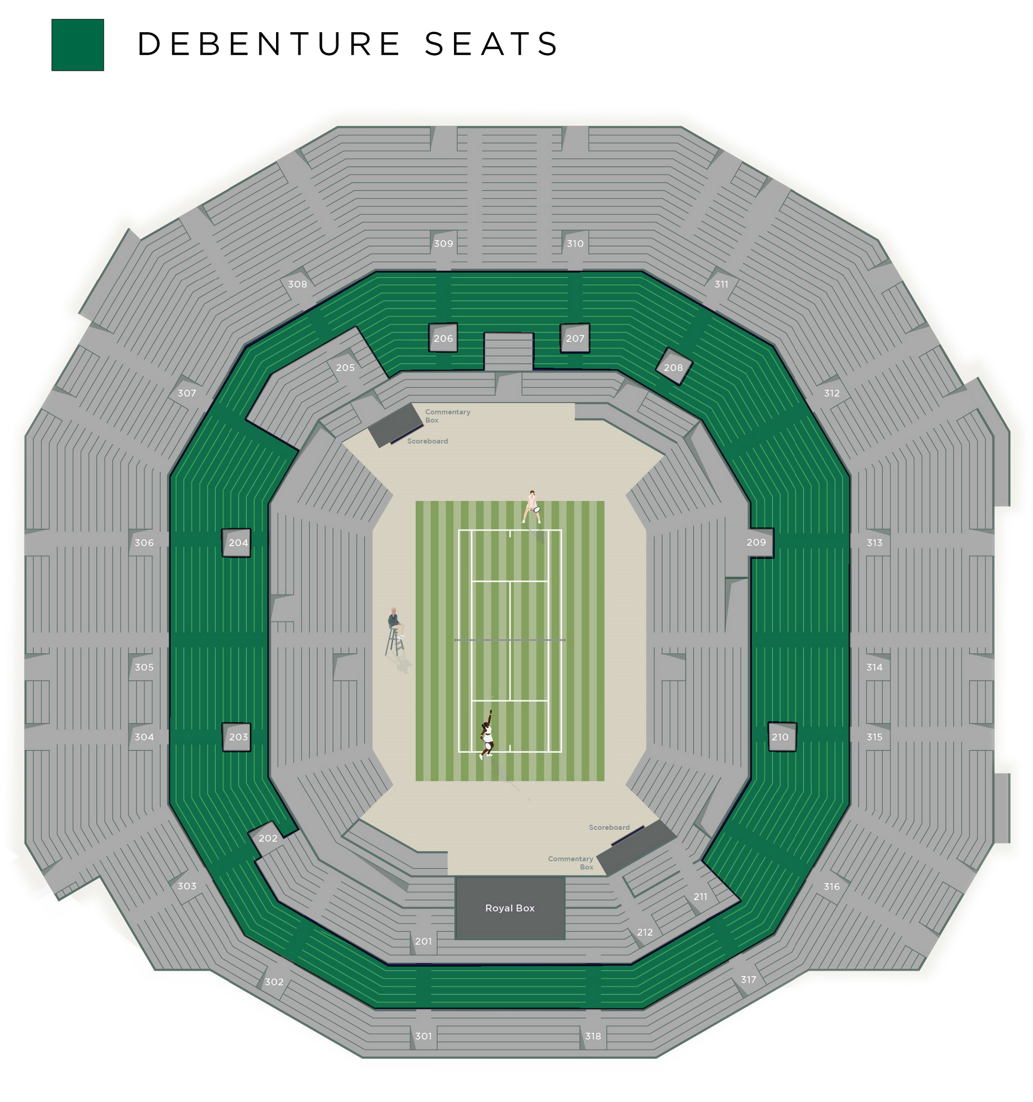 Wimbledon Centre Court Seating Map
