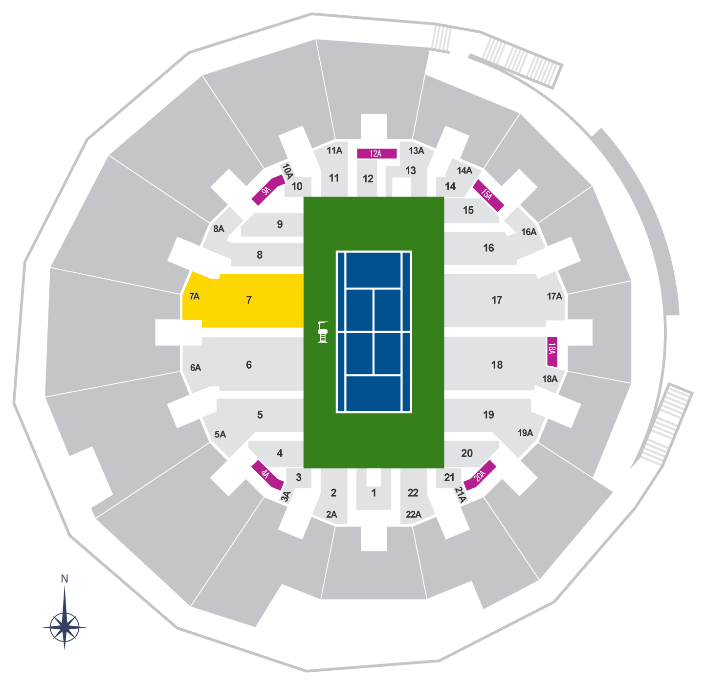 CourtsideSection 7 全米オープンテニス2024チケット｜US Open Tennis Championships 2024